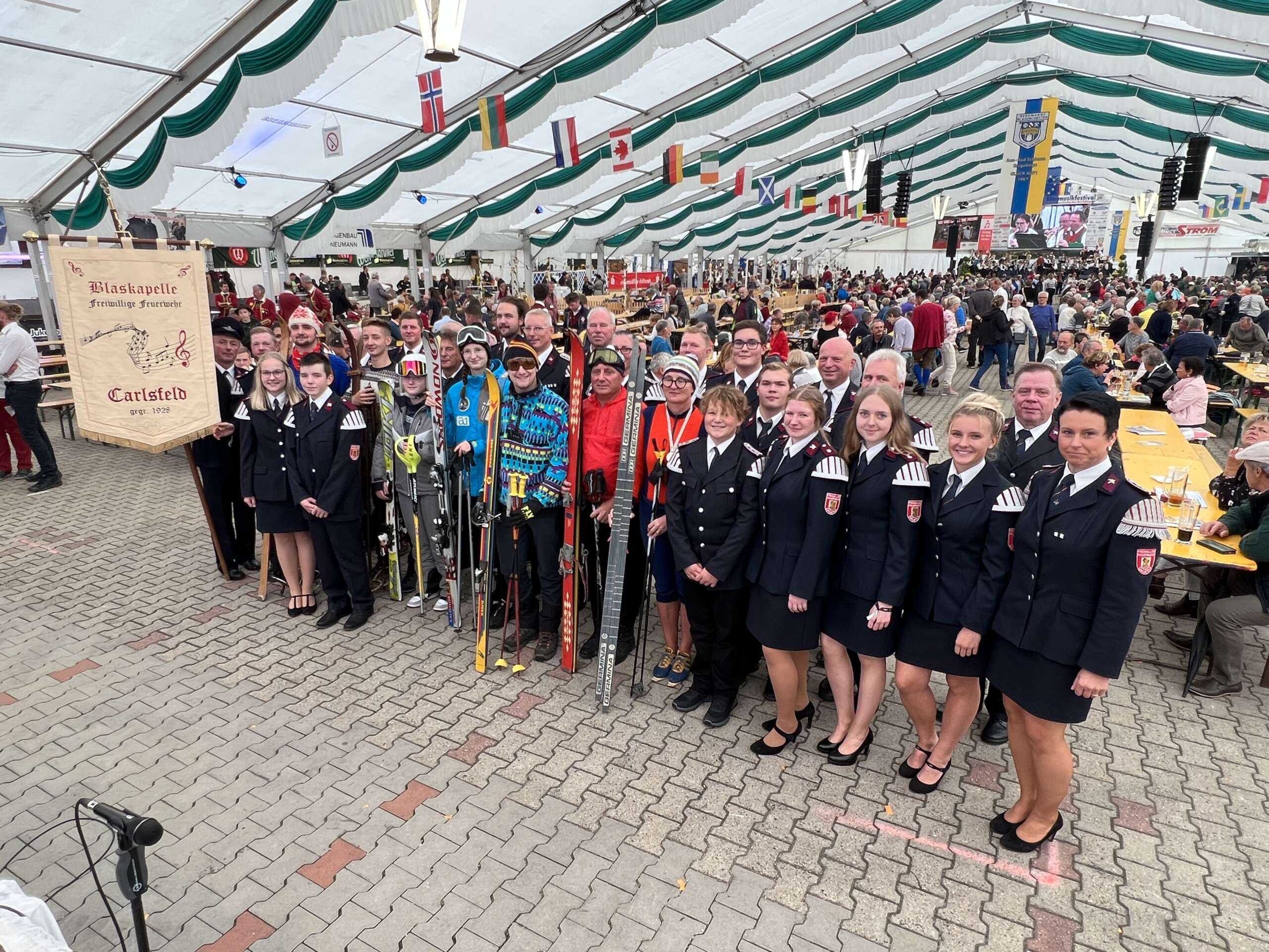 Blaskapelle der Freiwilligen Feuerwehr Carlsfeld beim Festival 2022