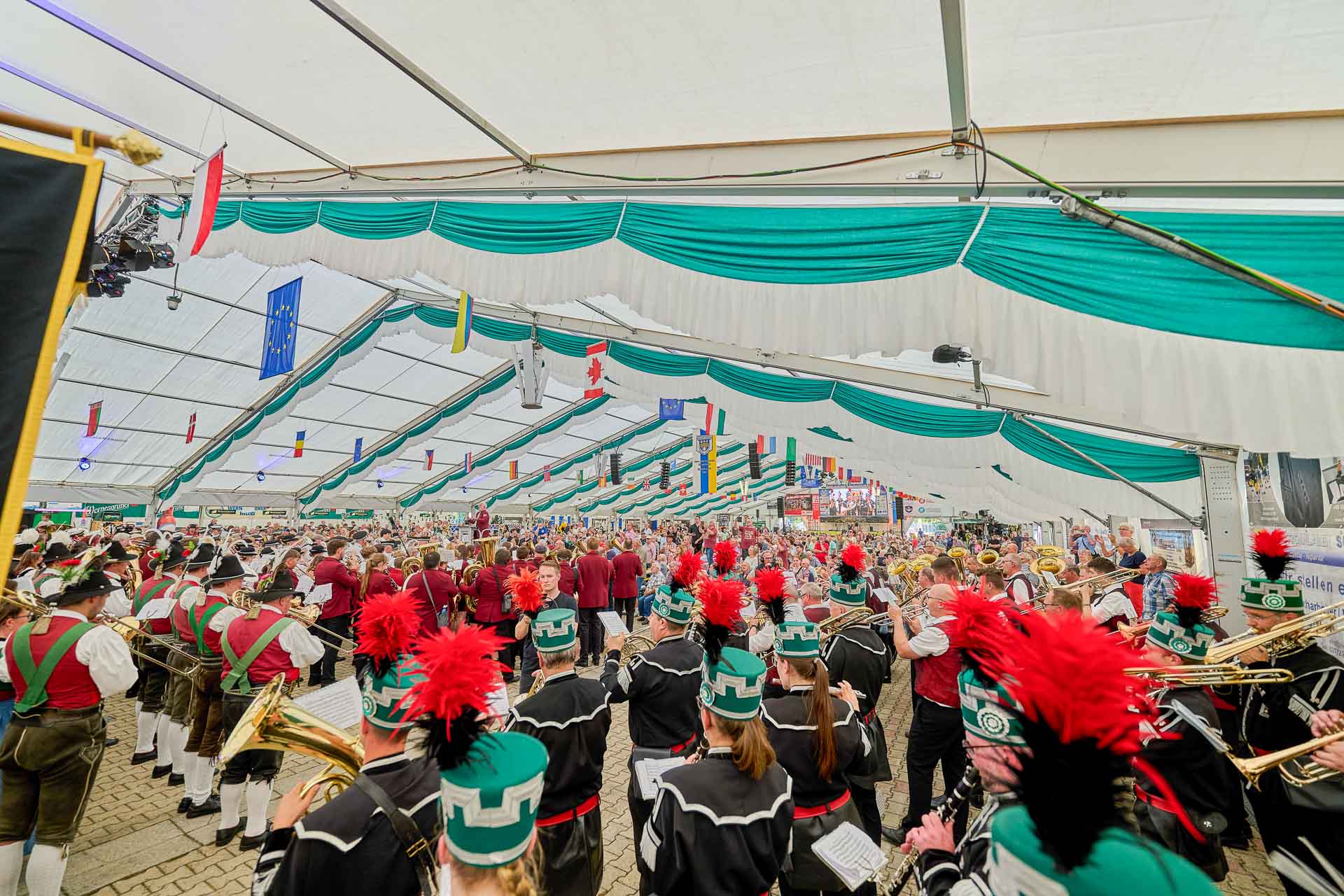 Europäisches Blasmusikfestival 2026 bringt 13 Orchester auf zwei Bühnen zusammen – mit neuem Gemeinschaftskonzert am Sonntag. Foto: Gre­gor Lorenz